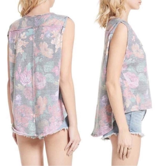 Free People We The Free Gardenia Floral High Low romantic size medium - Picture 9 of 9